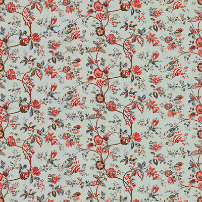 Bougainville Cotton Print fabric in bleu color - pattern BR-71309.222.0 - by Brunschwig & Fils