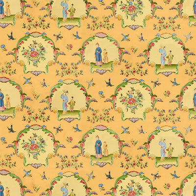 Ecole Chinoise fabric in jaune color - pattern BR-71613.02.0 - by Brunschwig & Fils