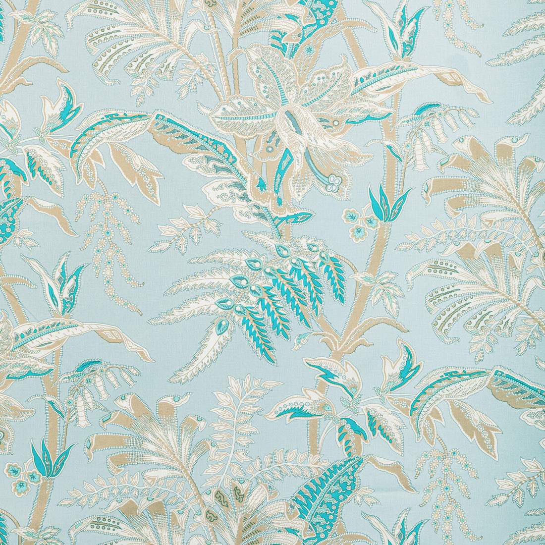 Seychelles Cotton Print fabric in dove color - pattern BR-79121.1135.0 - by Brunschwig &amp; Fils in the Manoir collection