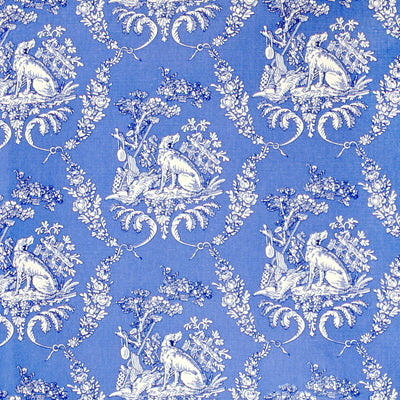 The Hunting Toile fabric in blue color - pattern BR-79165.222.0 - by Brunschwig & Fils
