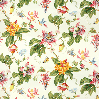 Parfum D Ete Cotton Print fabric in white color - pattern BR-79499.000.0 - by Brunschwig & Fils