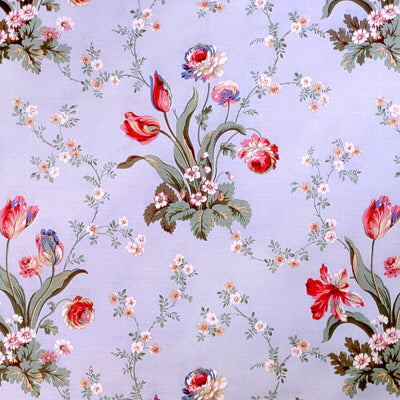 Ode To Spring Cotton & Linen Print fabric in sky blue color - pattern BR-79599.207.0 - by Brunschwig & Fils