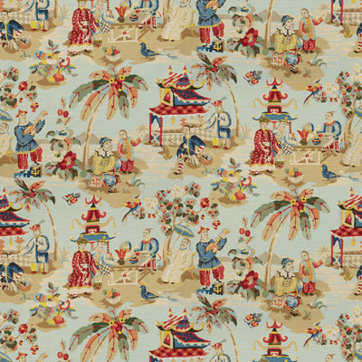 Xian Linen & Cotton Print fabric in sky color - pattern BR-79601.207.0 - by Brunschwig & Fils
