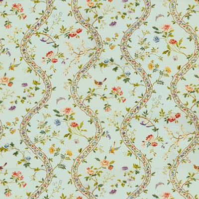 Silk Road Cotton Print fabric in opal color - pattern BR-79681.205.0 - by Brunschwig & Fils