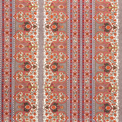 Digby S Tent Linen & Cotton Print fabric in coral color - pattern BR-79743.634.0 - by Brunschwig & Fils in the Charlotte Moss collection
