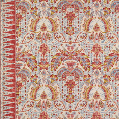 Tamerlane Cotton Print fabric in scarlet color - pattern BR-79759.156.0 - by Brunschwig &amp; Fils