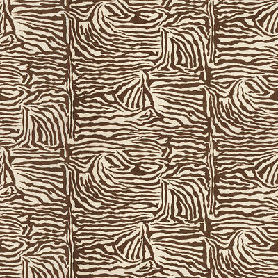 Ashanti Linen And Cotton Print fabric in brown color - pattern BR-79770.874.0 - by Brunschwig &amp; Fils in the Kirk Brummel collection