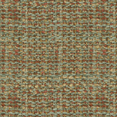 Boucle Texture fabric in jade/coral color - pattern BR-800041.M41.0 - by Brunschwig & Fils