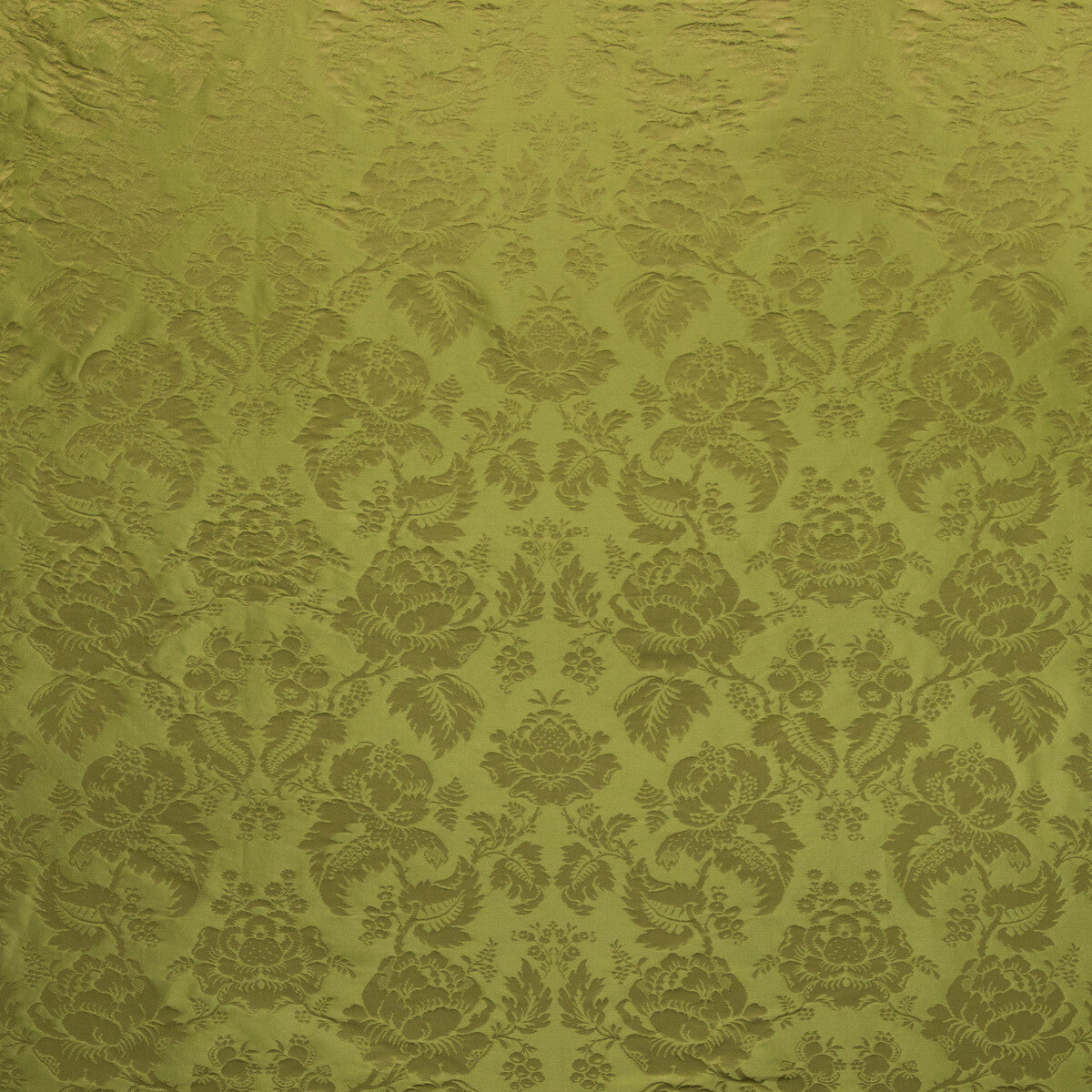 Moulins Damask fabric in olive color - pattern BR-81035.30.0 - by Brunschwig & Fils