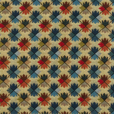 Oatlands Tapestry fabric in blue/red color - pattern BR-89071.M21.0 - by Brunschwig & Fils