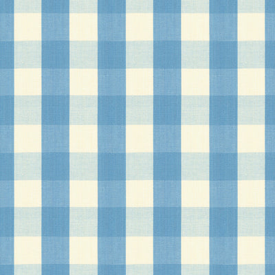 Carsten Check fabric in french blue color - pattern BR-89149.15.0 - by Brunschwig & Fils in the Tresors De Jouy collection