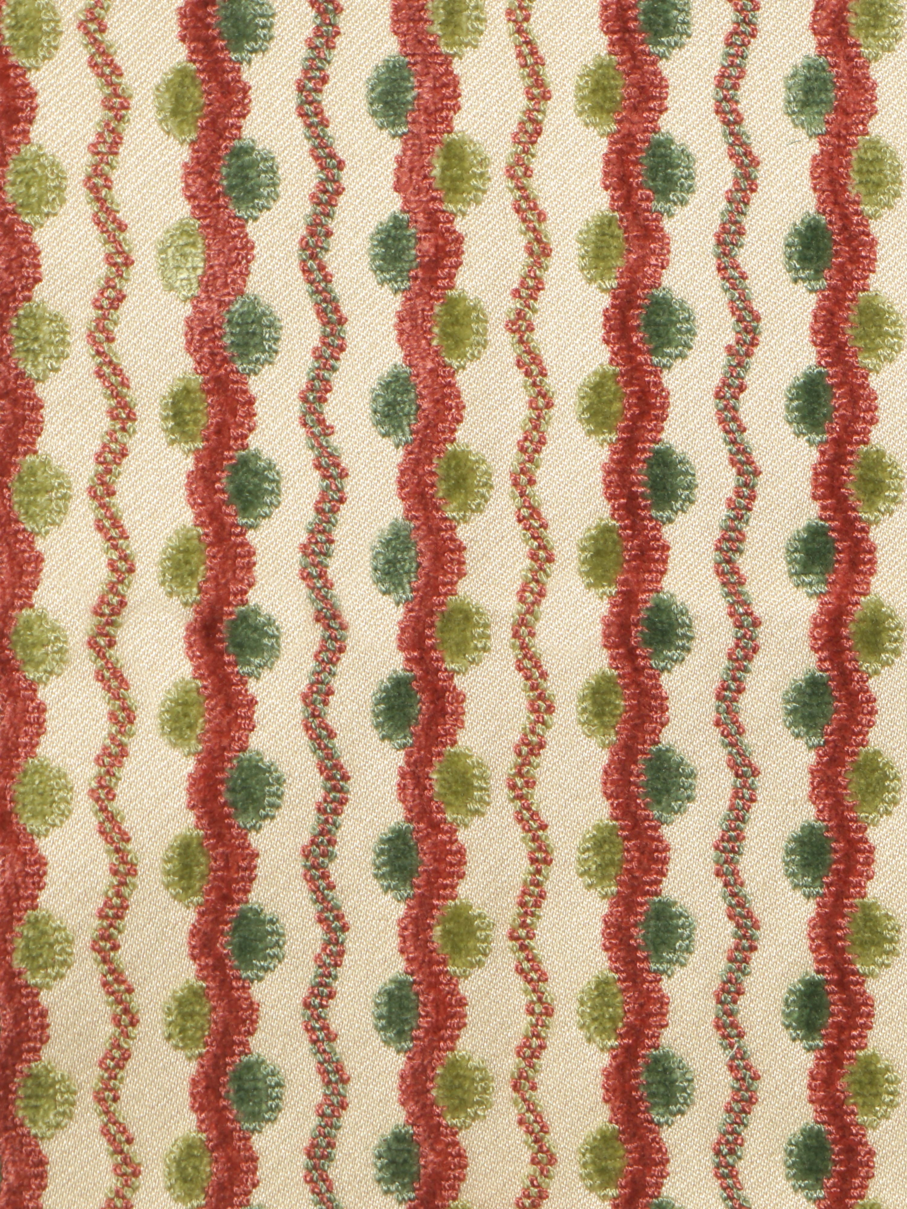 Lavina Squiggle fabric in raspberry leaf color - pattern number BX 31964059 - by Scalamandre in the Scalamandre Dec 2024 collection