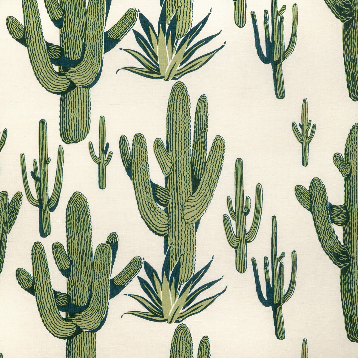 Cacti Land fabric in agave color - pattern number CACTI LAND.3.0 - by Kravet Couture in the Harwood Steiger collection