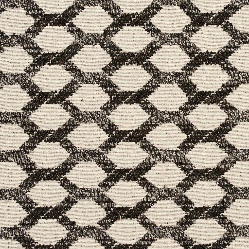 Braided Links fabric in black and white color - pattern number CB700-251 - by Charlotte in the Black & White collection
