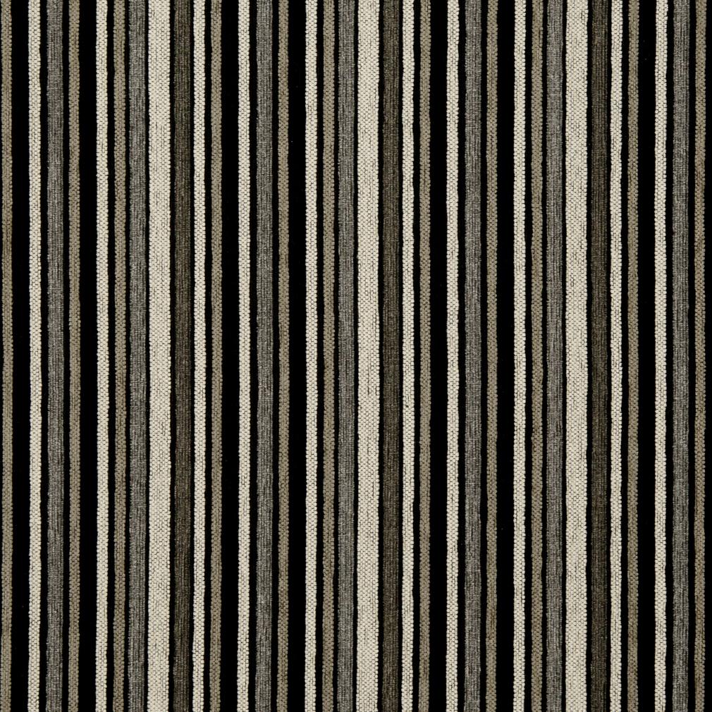 Striped fabric in black white grey color - pattern number CB700-252 - by Charlotte in the Black & White collection