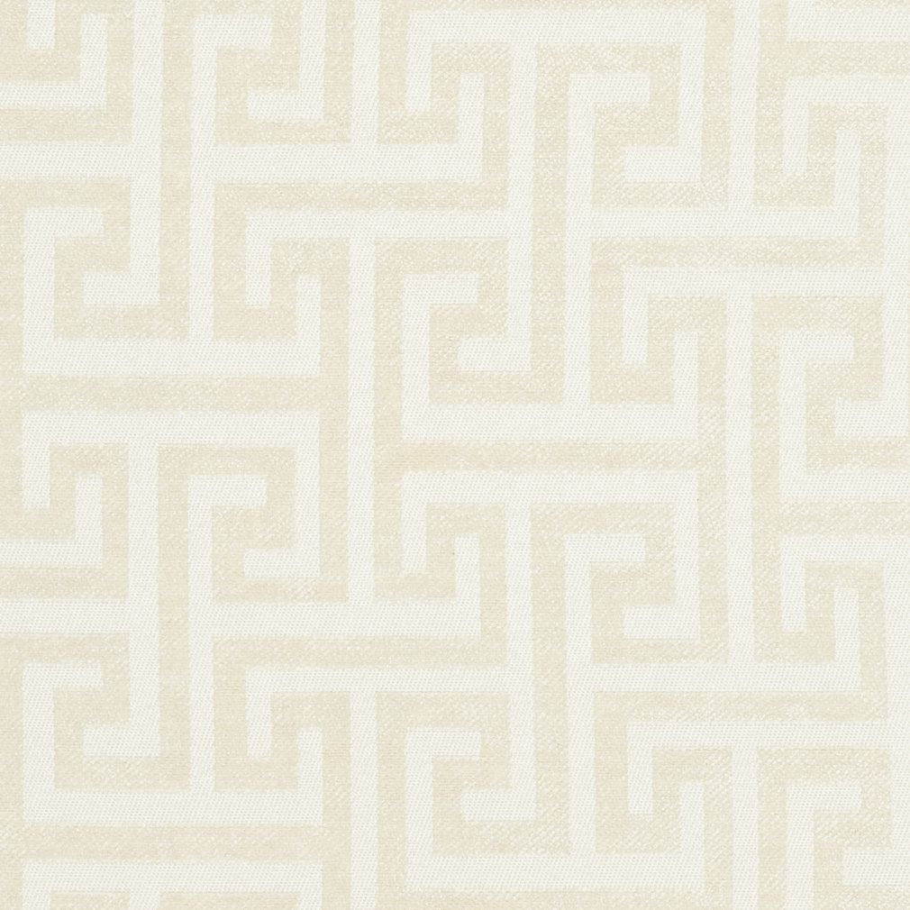 Greek Key fabric in off white color - pattern number CB800-118 - by Charlotte in the Black & White collection