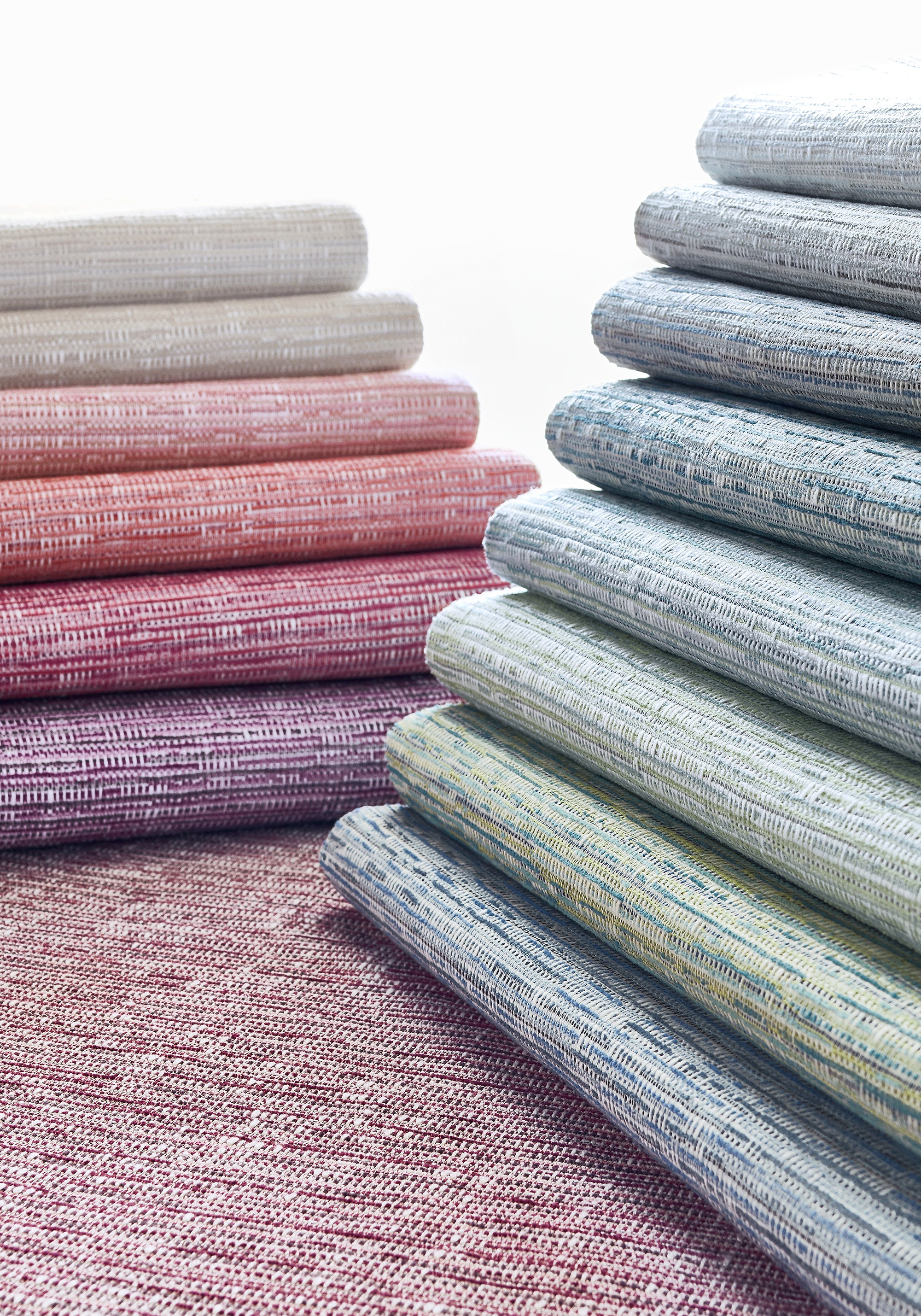 Thibaut fabric sample of Cadence fabric in slate blue color - pattern number W74045