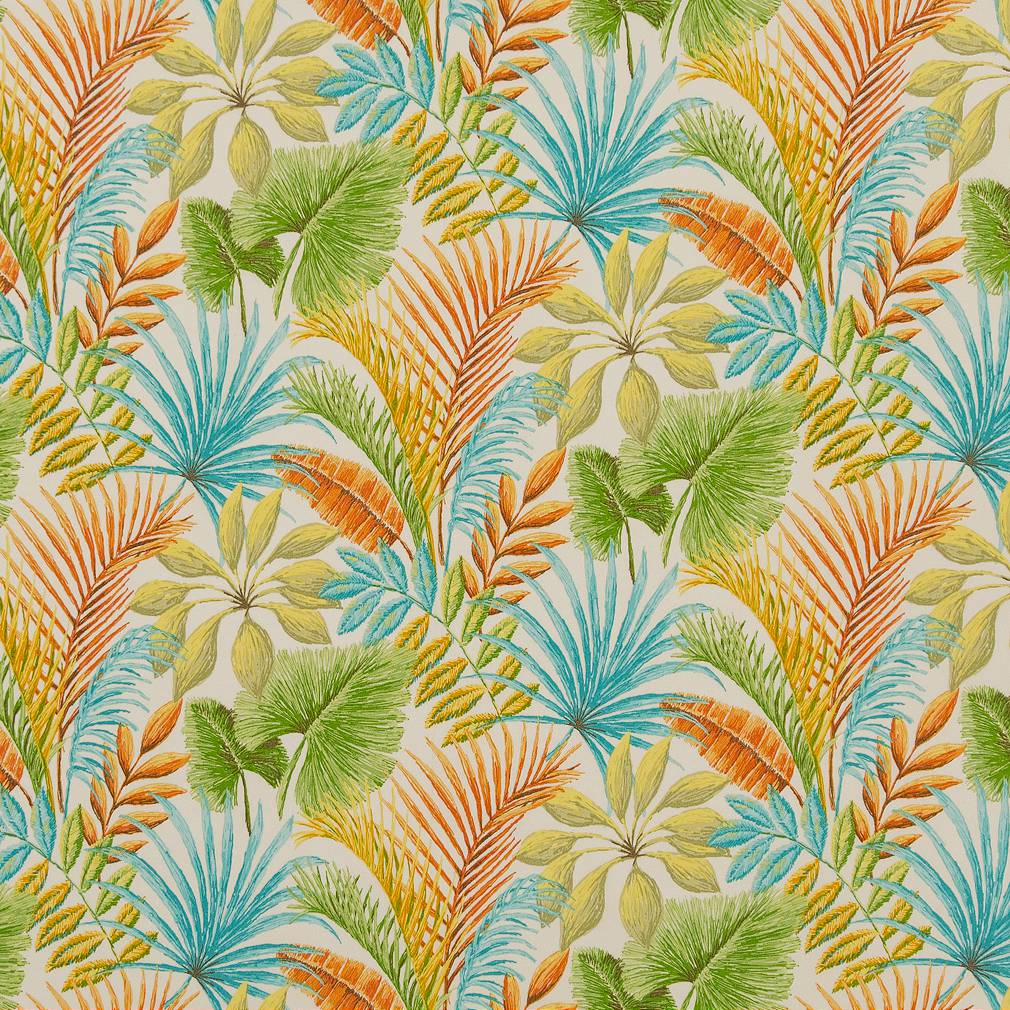 Tropical Leaves fabric in sanibel color - pattern number D1665 - by Charlotte in the All Seasons collection