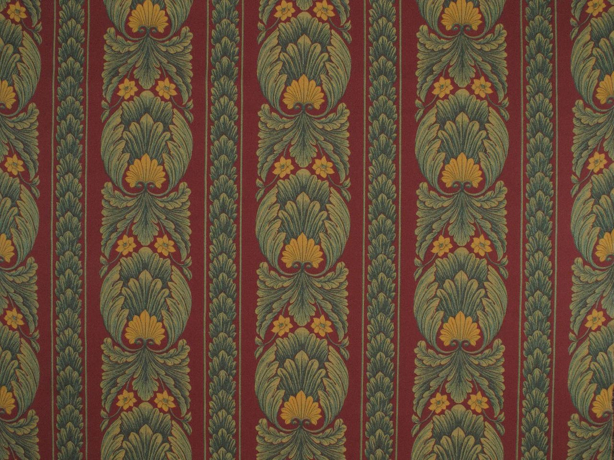 Vincent fabric in red/green color - pattern number D1 00021409 - by Scalamandre in the Old World Weavers collection
