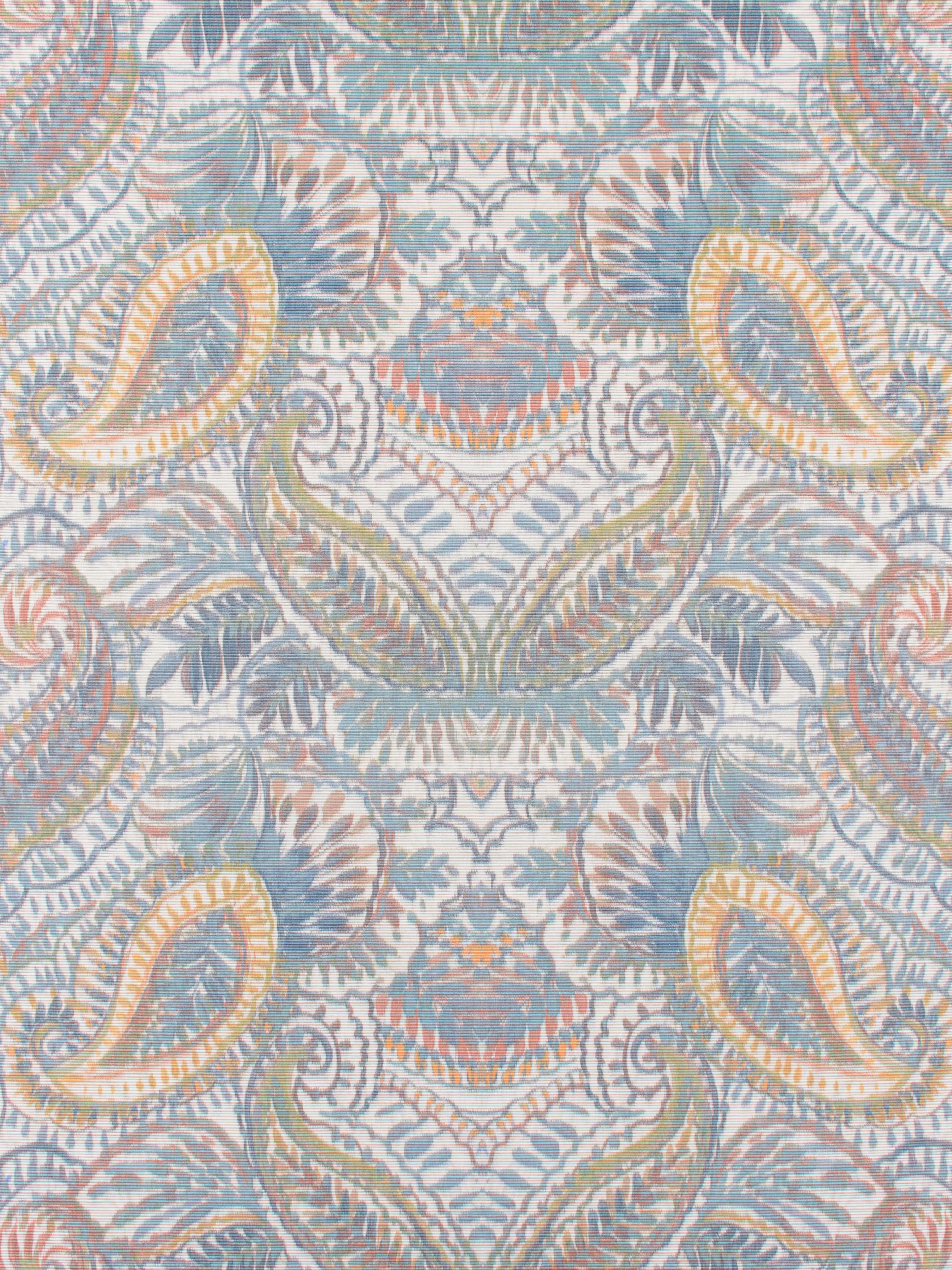 Indra fabric in slate blue/multi color - pattern number E5 00016855 - by Scalamandre in the Old World Weavers collection
