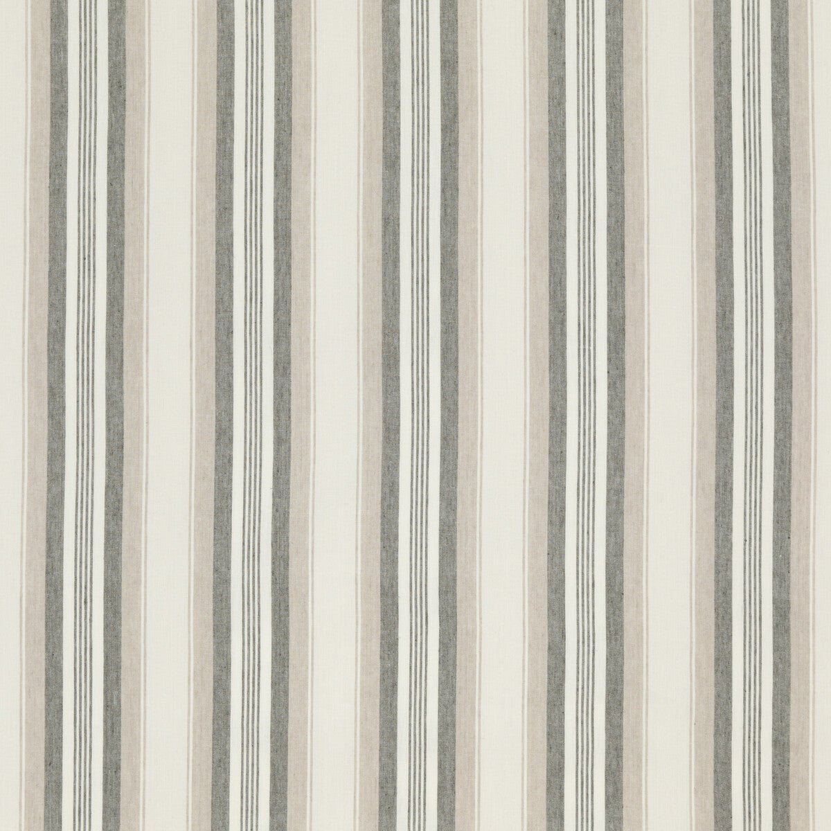 Lovisa fabric in taupe color - pattern ED85301.210.0 - by Threads in the Great Stripes collection