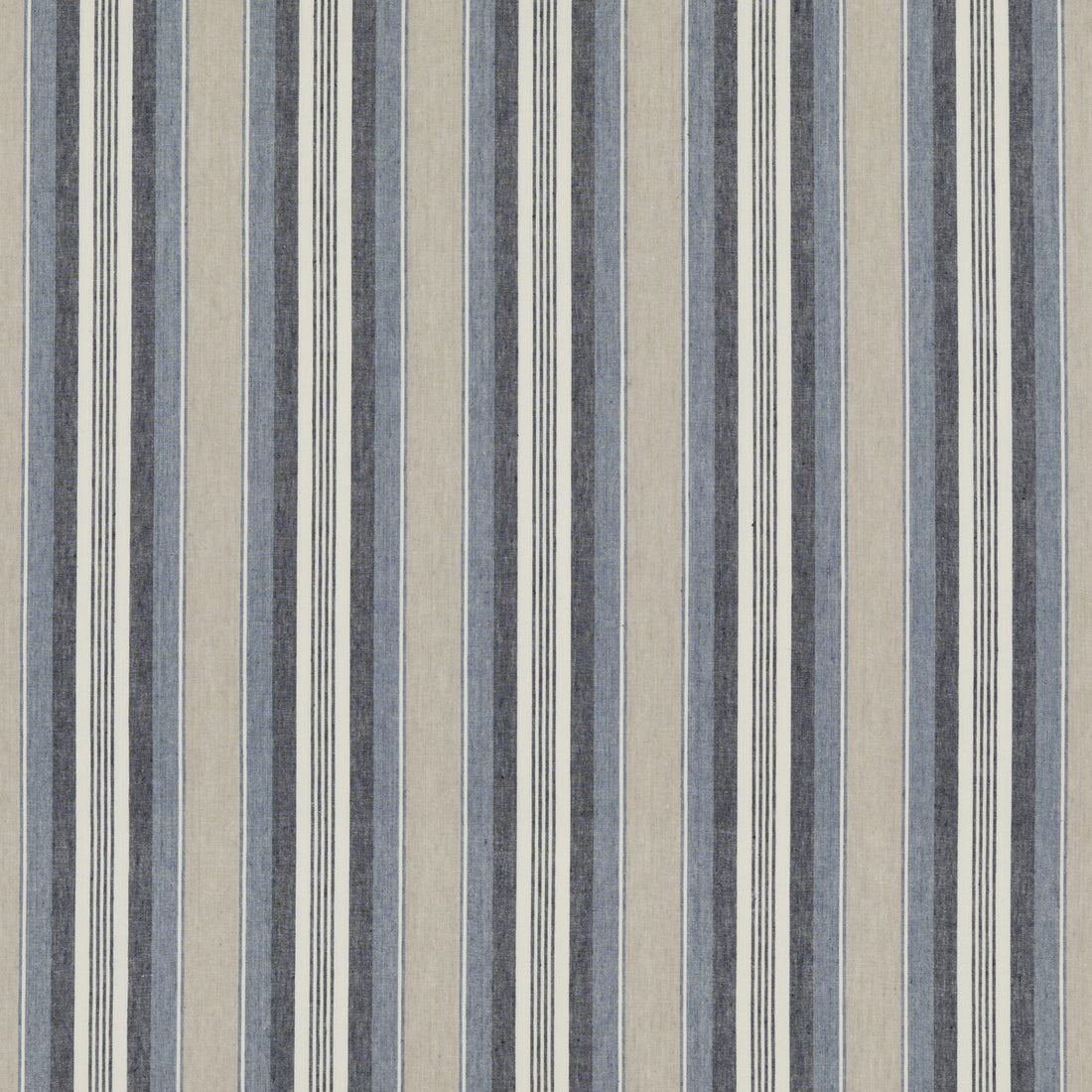 Lovisa fabric in indigo color - pattern ED85301.680.0 - by Threads in the Great Stripes collection