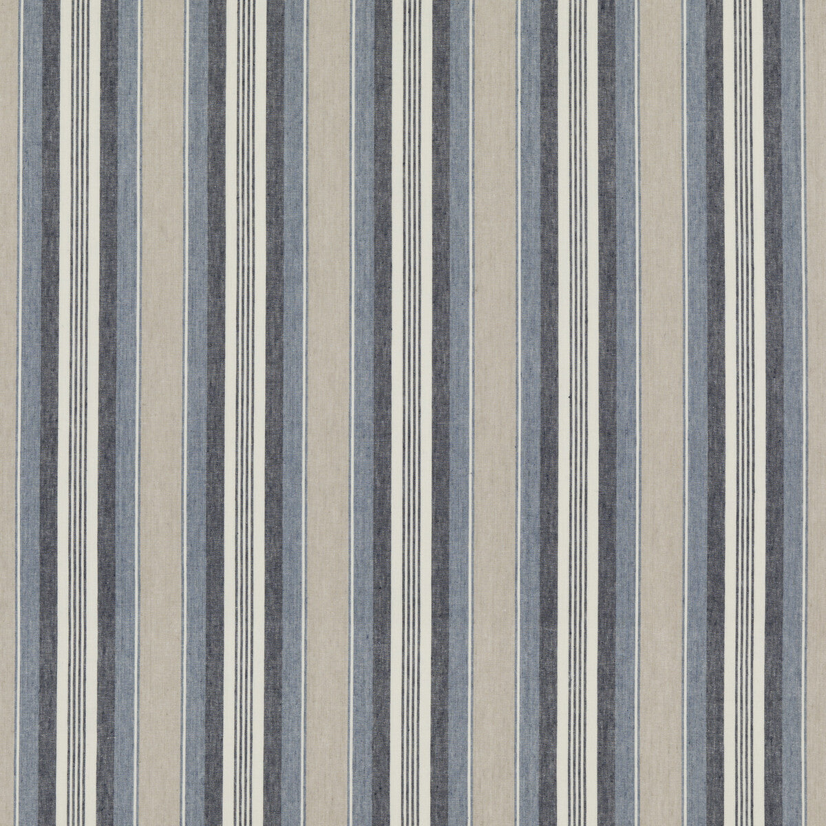 Lovisa fabric in indigo color - pattern ED85301.680.0 - by Threads in the Great Stripes collection