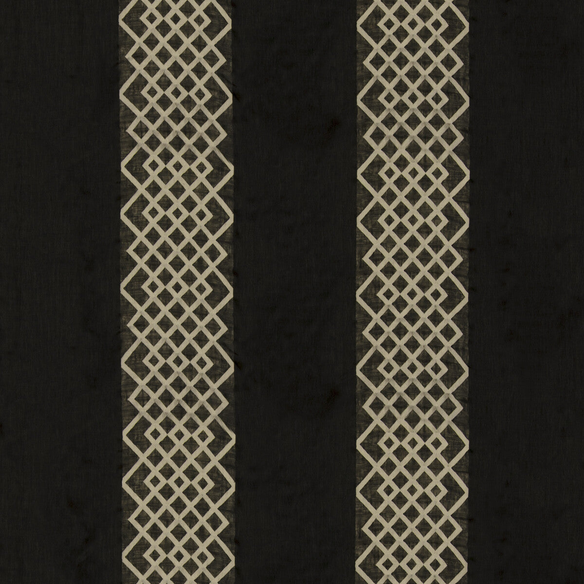 Diamond Sheer fabric in ebony color - pattern ED95007.955.0 - by Threads in the Meridian collection
