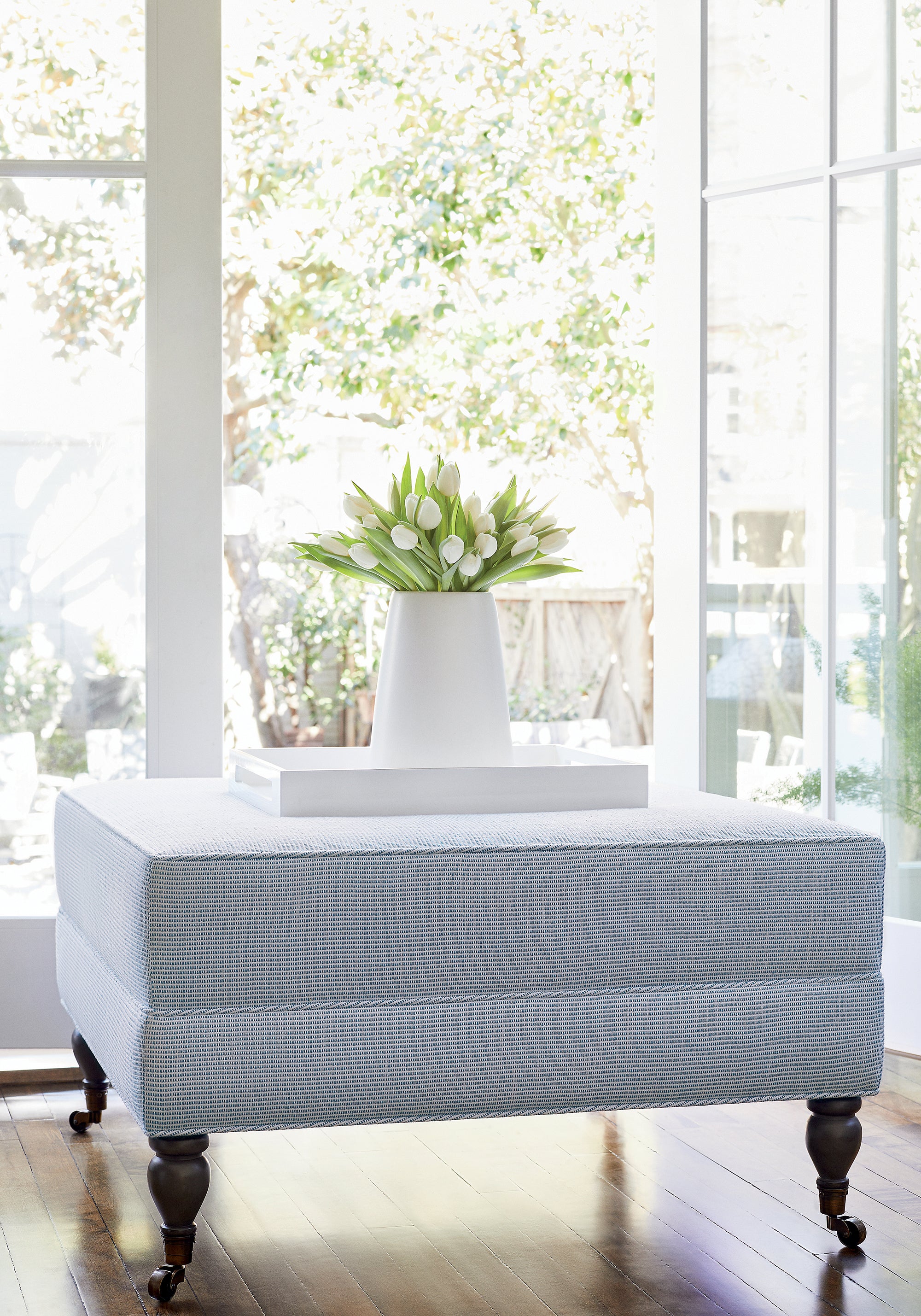 Brookline Ottoman in Thibaut&