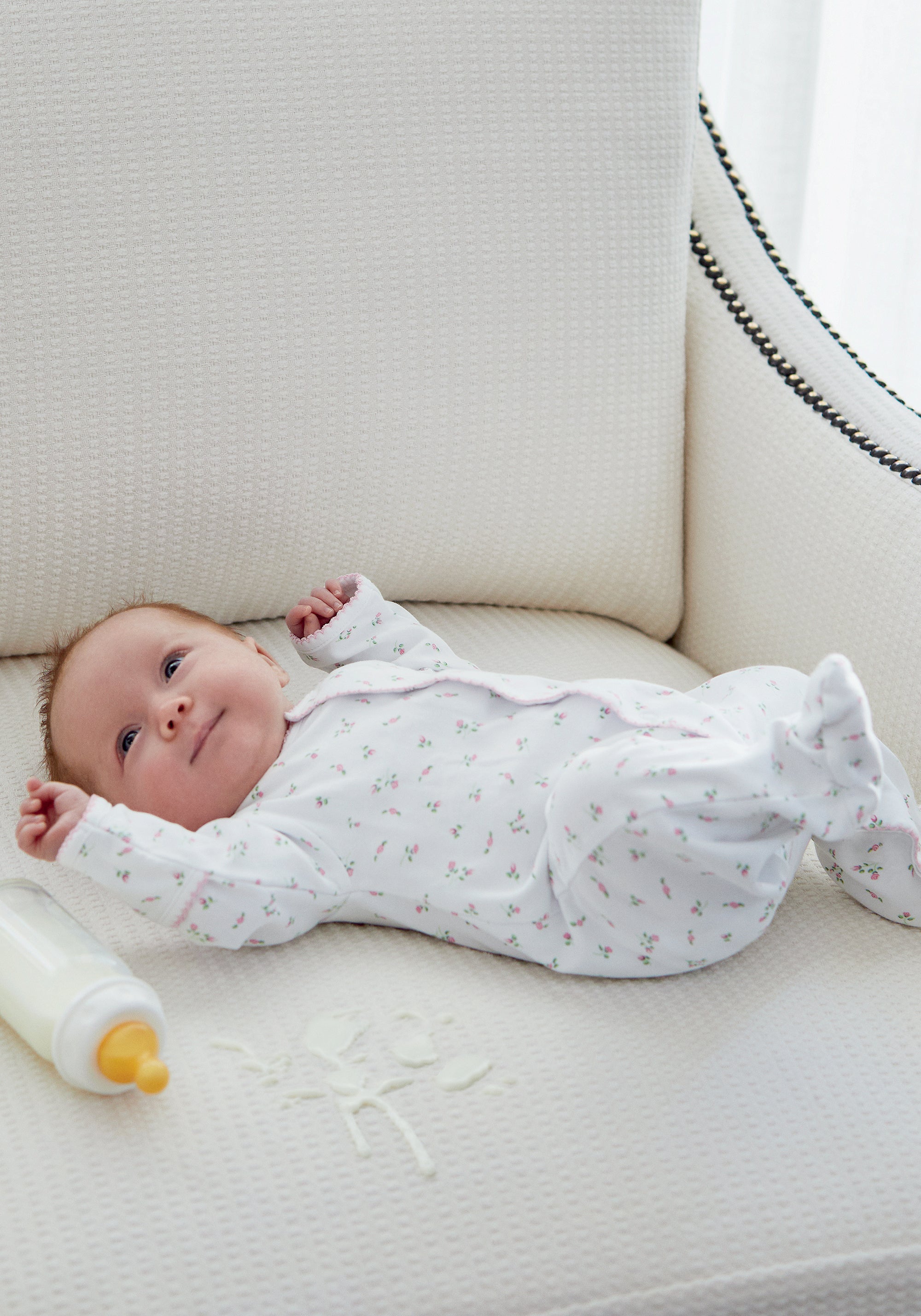 Stain resistant finish on Stratus woven fabric in Ivory color - pattern number W75225 - by Thibaut in the Elements collection