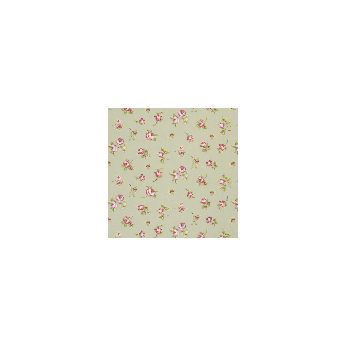 Rosebud fabric in sage color - pattern F0299/04.CAC.0 - by Clarke And Clarke in the Clarke & Clarke Vintage Classics collection