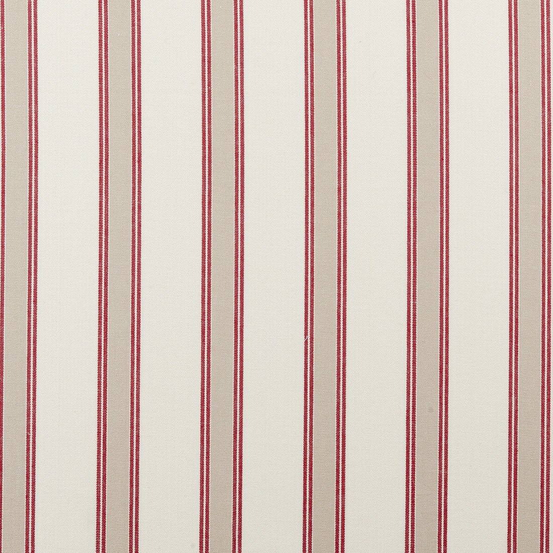 Oxford fabric in red color - pattern F0419/04.CAC.0 - by Clarke And Clarke in the Clarke &amp; Clarke Ticking Stripes collection