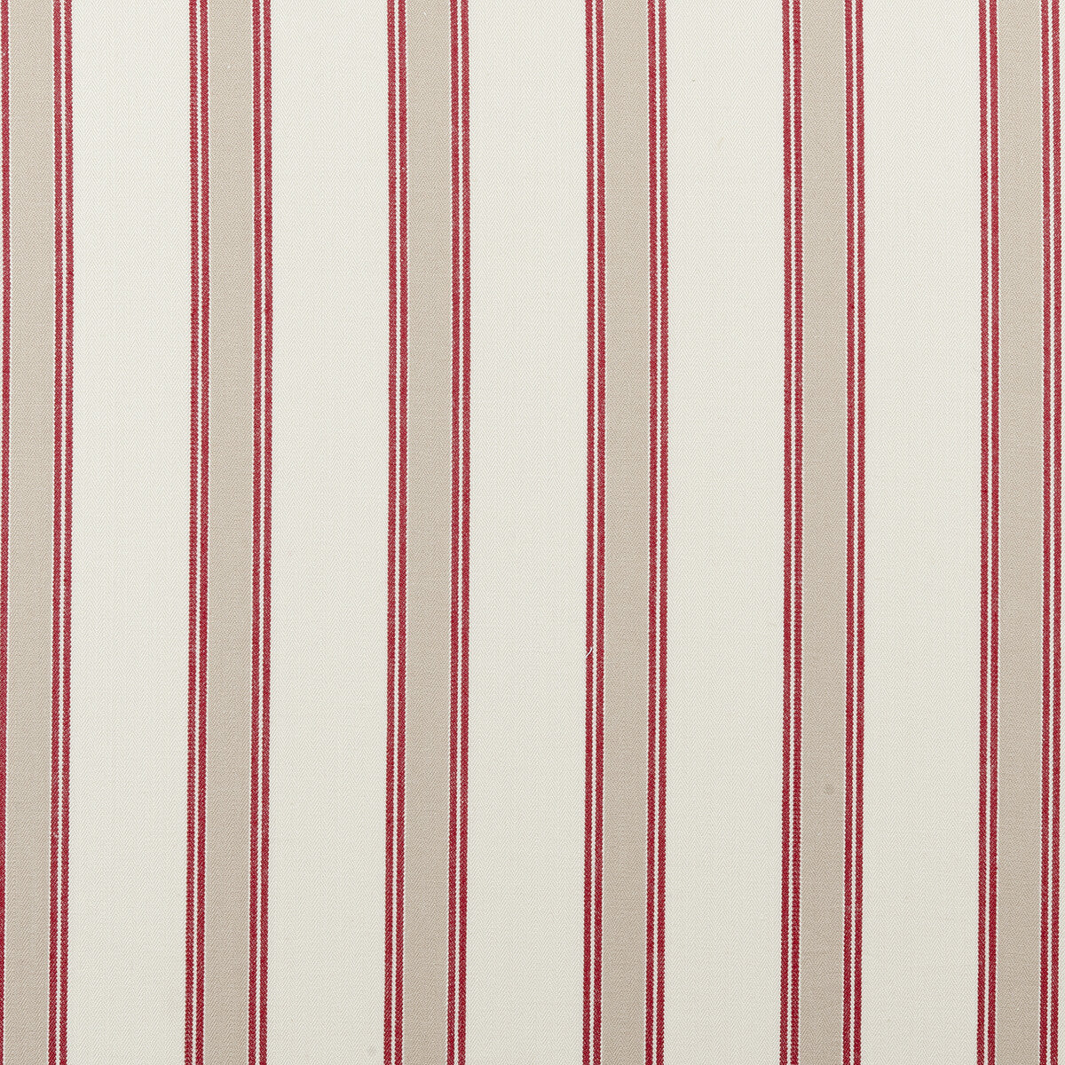 Oxford fabric in red color - pattern F0419/04.CAC.0 - by Clarke And Clarke in the Clarke & Clarke Ticking Stripes collection