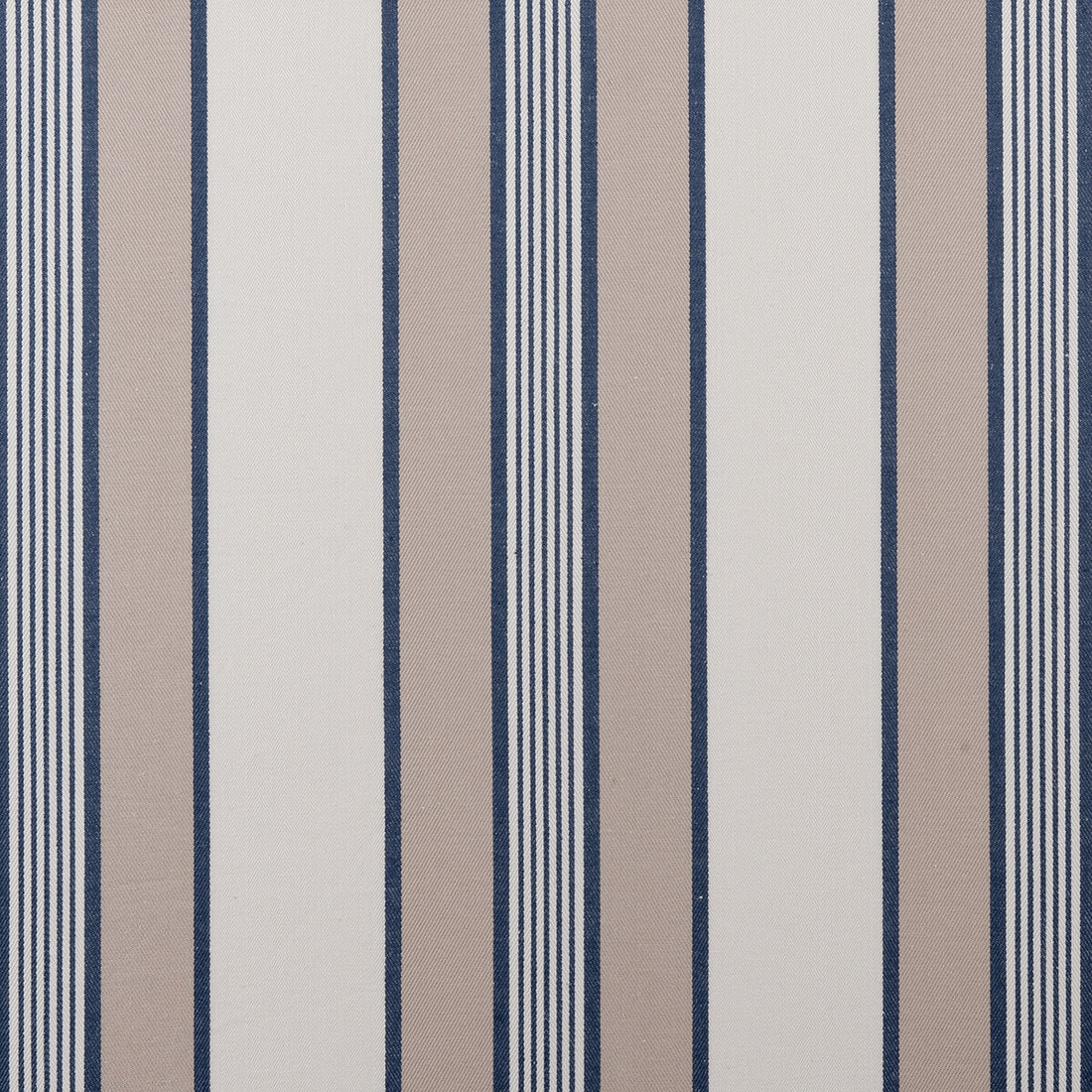 Regatta fabric in navy color - pattern F0423/03.CAC.0 - by Clarke And Clarke in the Clarke &amp; Clarke Ticking Stripes collection