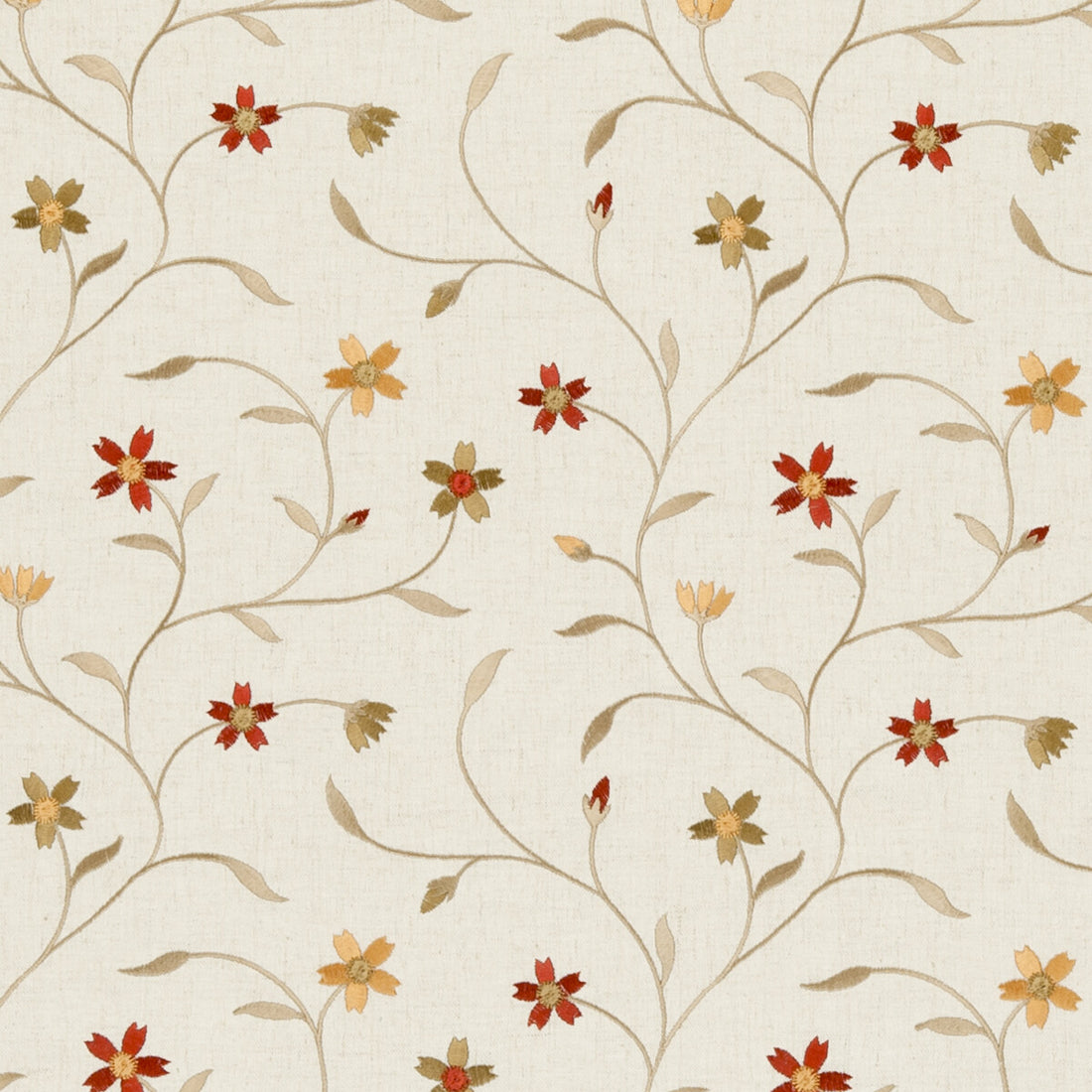 Mellor fabric in spice color - pattern F0599/06.CAC.0 - by Clarke And Clarke in the Clarke &amp; Clarke Ribble Valley collection