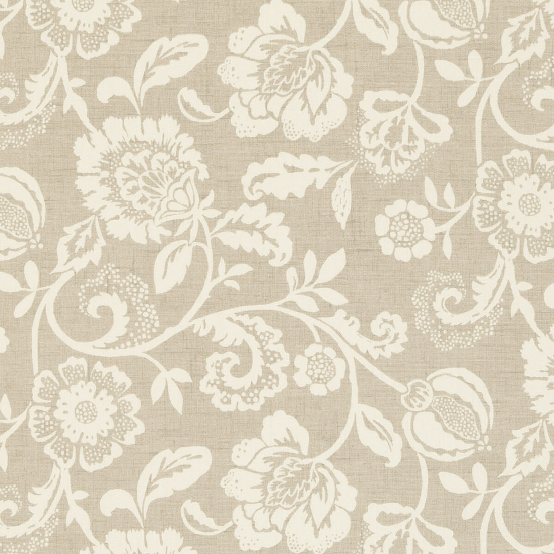 Eliza fabric in linen color - pattern F0621/02.CAC.0 - by Clarke And Clarke in the Genevieve By Studio G For C&amp;C collection
