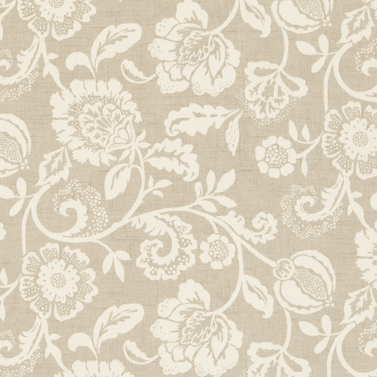 Eliza fabric in linen color - pattern F0621/02.CAC.0 - by Clarke And Clarke in the Genevieve By Studio G For C&C collection