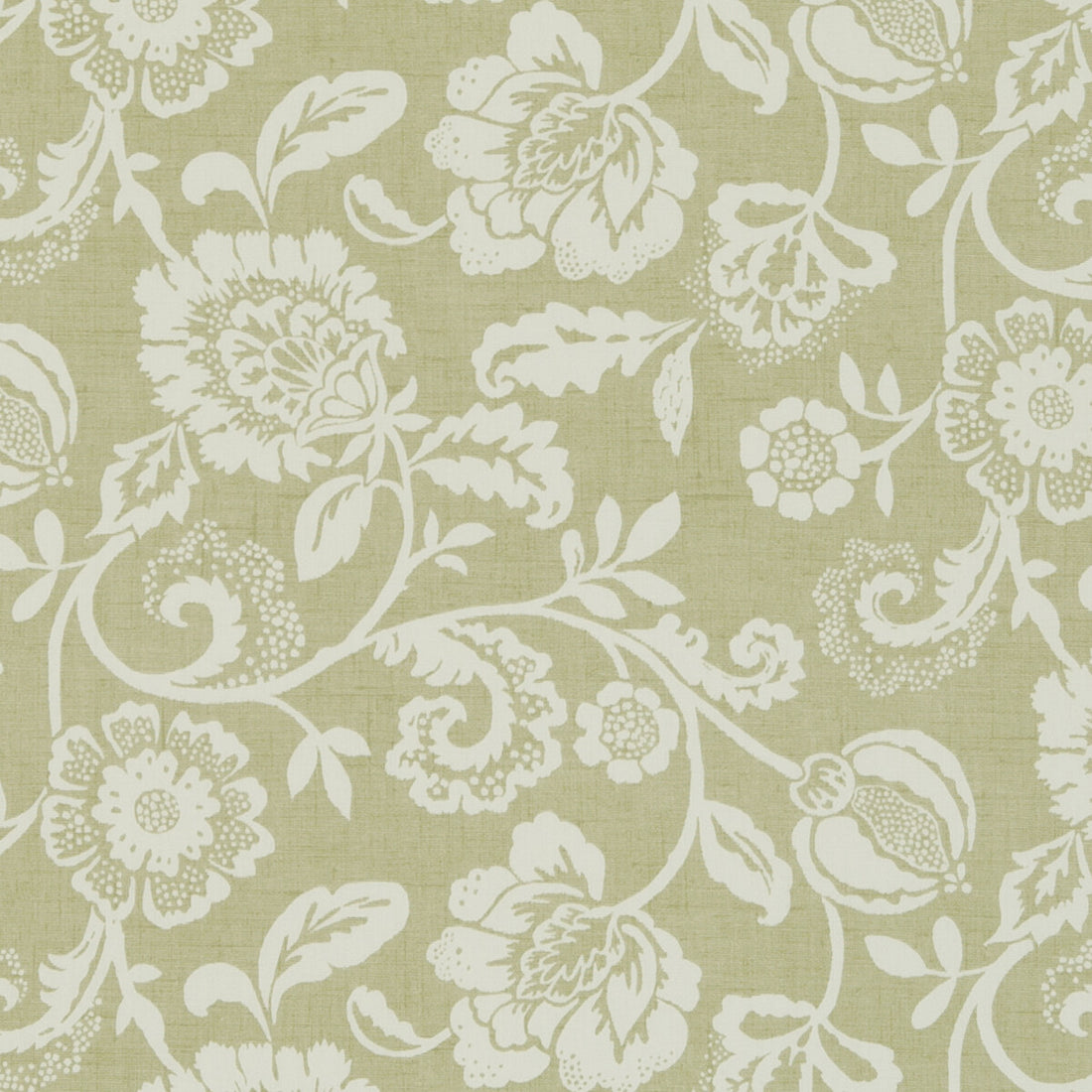Eliza fabric in sage color - pattern F0621/05.CAC.0 - by Clarke And Clarke in the Genevieve By Studio G For C&amp;C collection