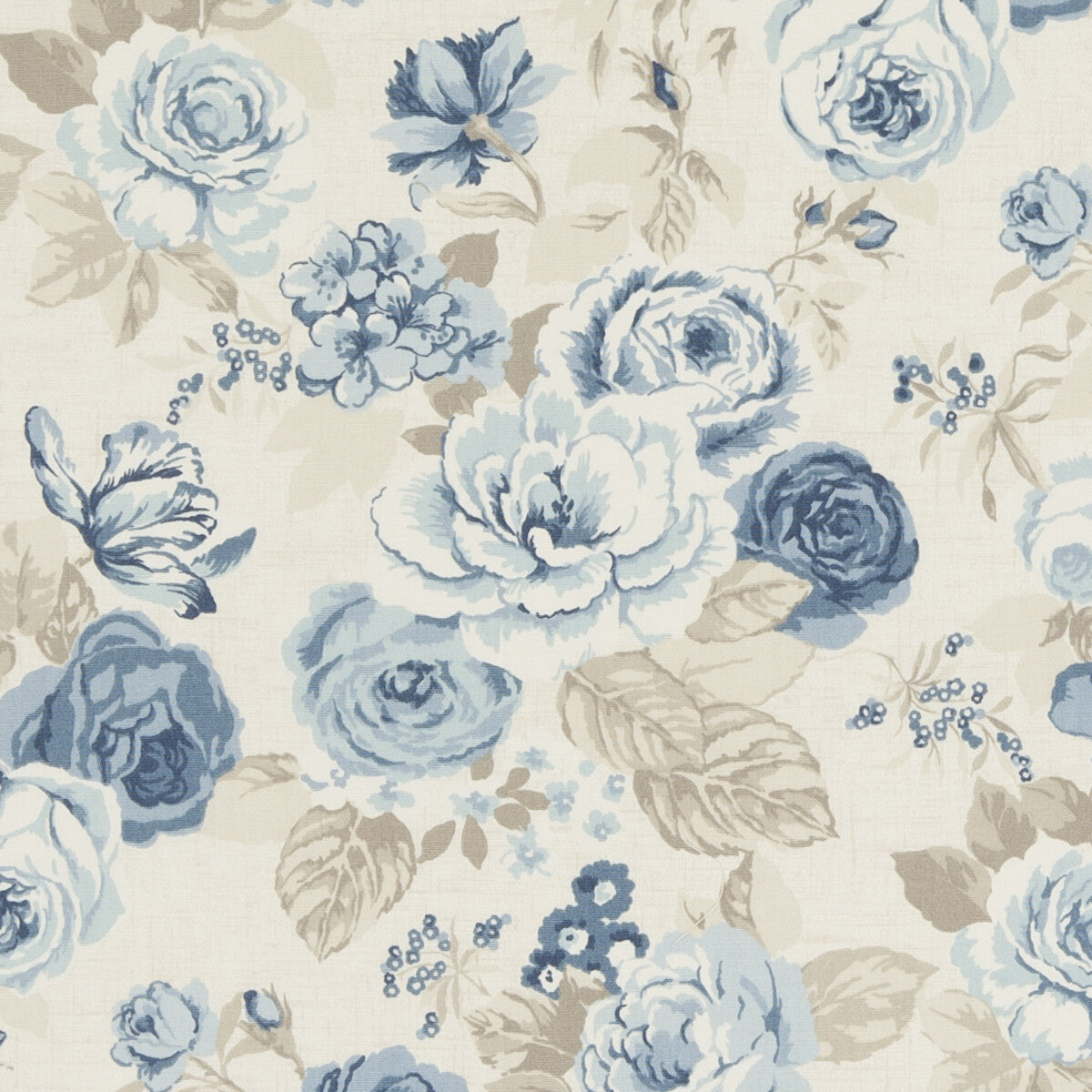 Genevieve fabric in chambray color - pattern F0622/01.CAC.0 - by Clarke And Clarke in the Genevieve By Studio G For C&C collection
