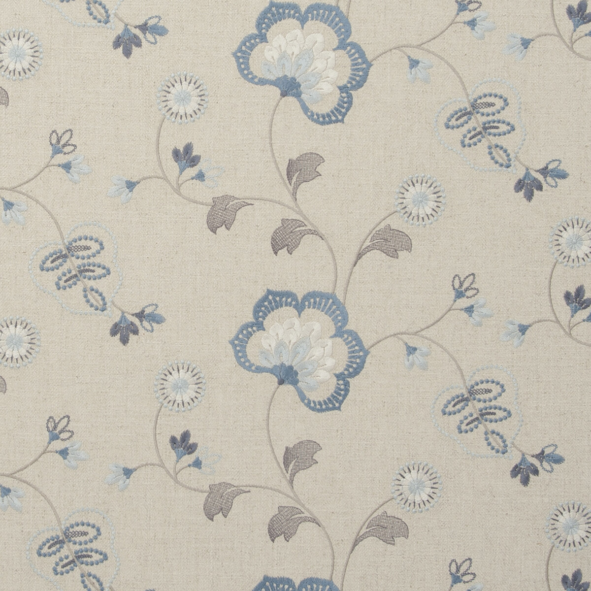 Chatsworth fabric in chambray color - pattern F0735/02.CAC.0 - by Clarke And Clarke in the Clarke & Clarke Manor House collection