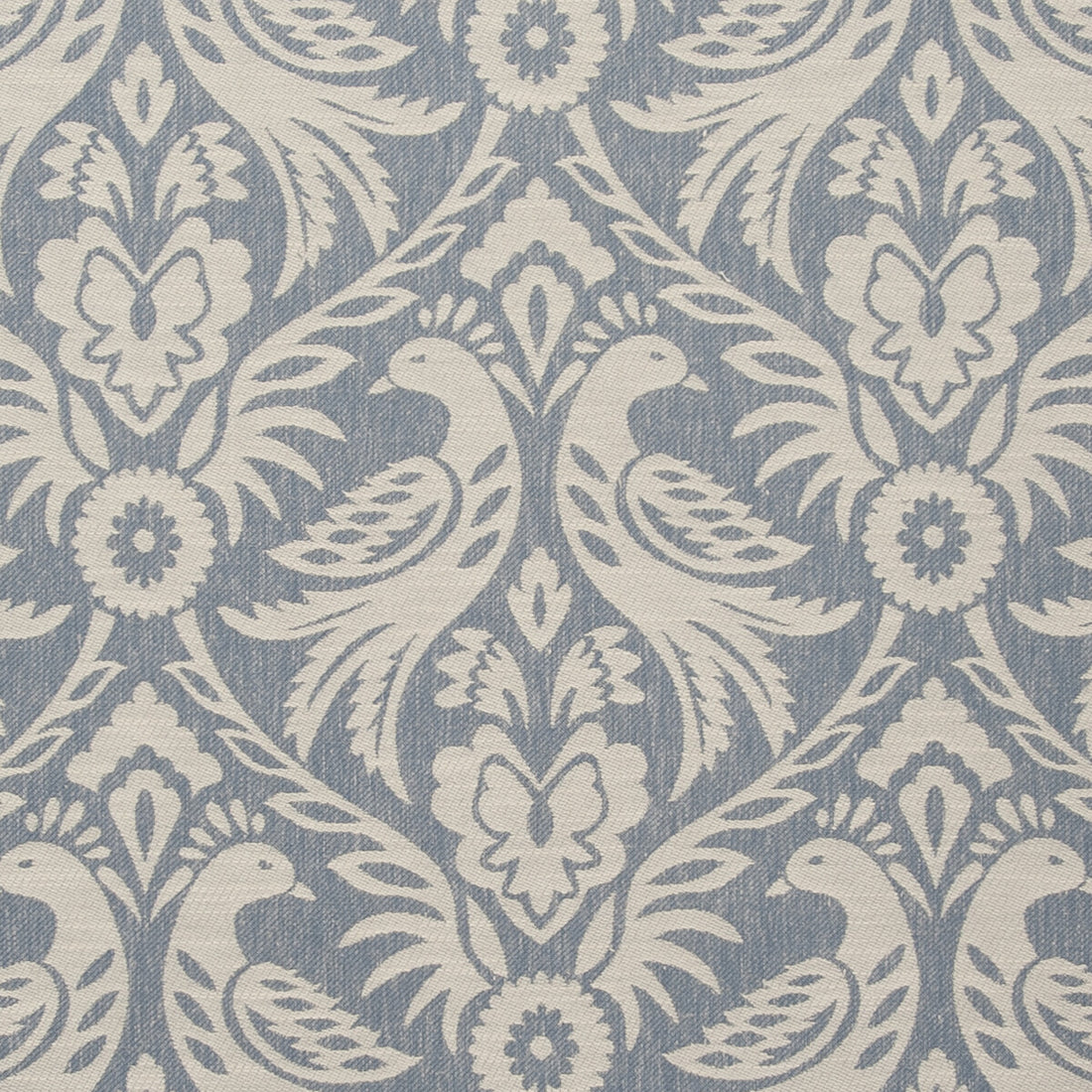 Harewood fabric in chambray color - pattern F0737/02.CAC.0 - by Clarke And Clarke in the Clarke &amp; Clarke Manor House collection
