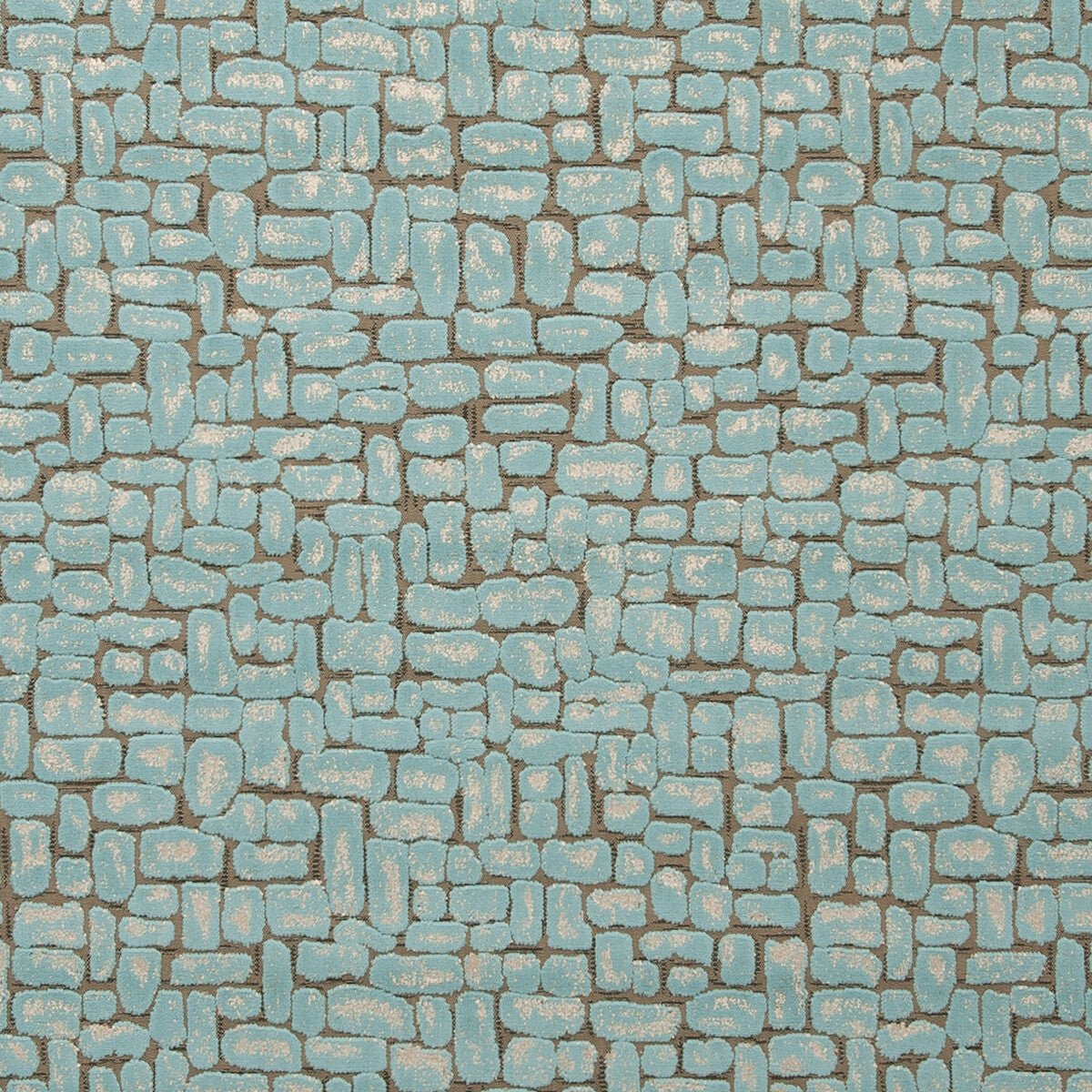 Moda fabric in aqua color - pattern F0752/01.CAC.0 - by Clarke And Clarke in the Clarke & Clarke Dimensions collection
