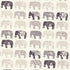 Elephants fabric in natural color - pattern F0794/01.CAC.0 - by Clarke And Clarke in the Clarke & Clarke Blighty collection
