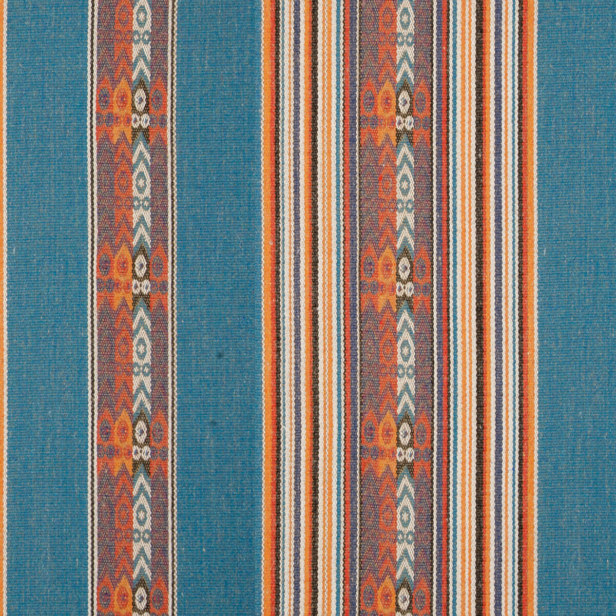 Totem fabric in capri color - pattern F0811/01.CAC.0 - by Clarke And Clarke in the Clarke & Clarke Navajo collection