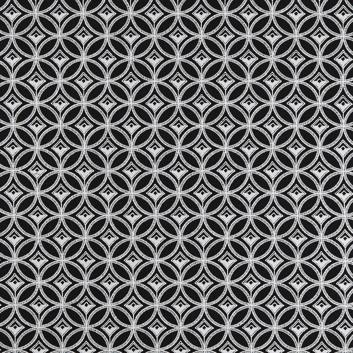 Bw1009 fabric in black/white color - pattern F0881/01.CAC.0 - by Clarke And Clarke in the Clarke & Clarke Black + White collection