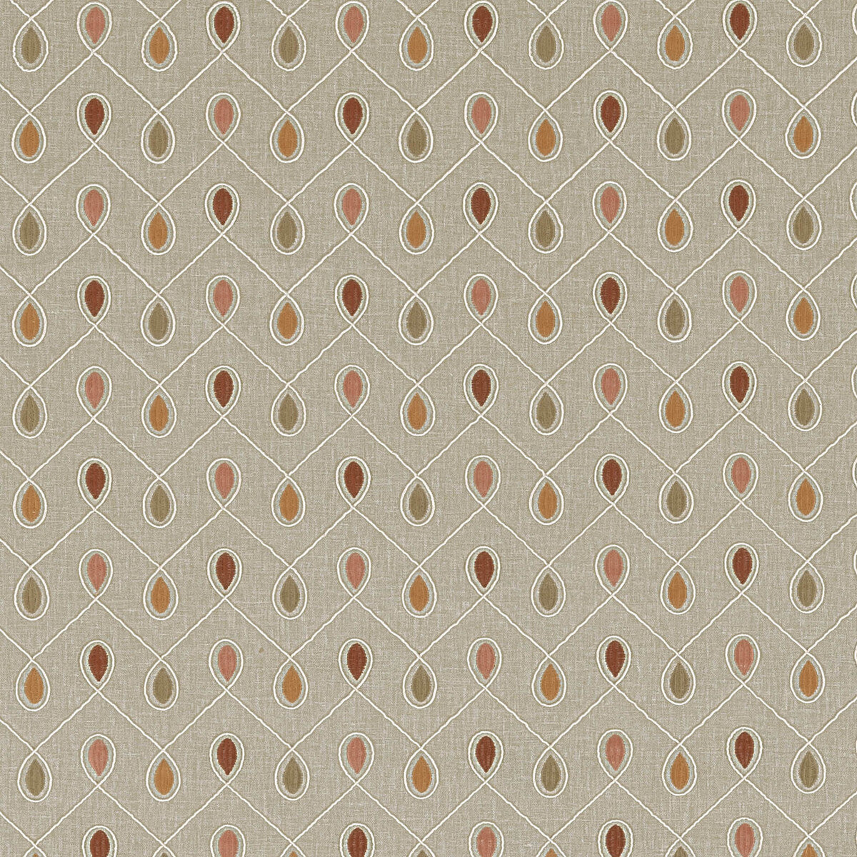 Healey fabric in spice color - pattern F0936/05.CAC.0 - by Clarke And Clarke in the Clarke & Clarke Richmond collection