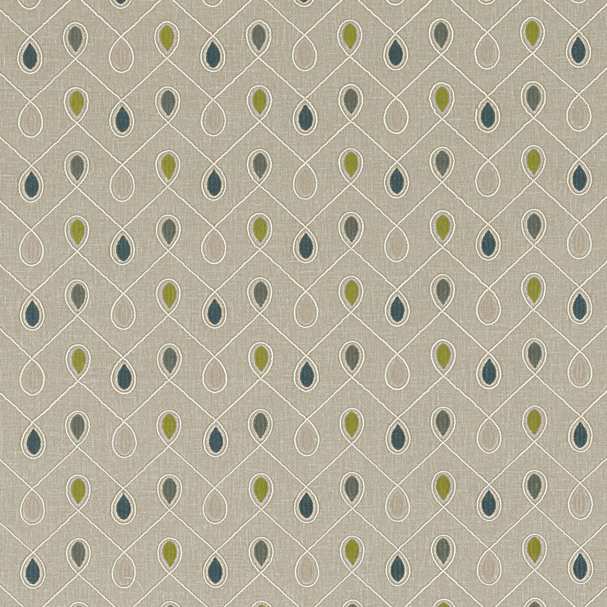 Healey fabric in teal/acacia color - pattern F0936/06.CAC.0 - by Clarke And Clarke in the Clarke & Clarke Richmond collection