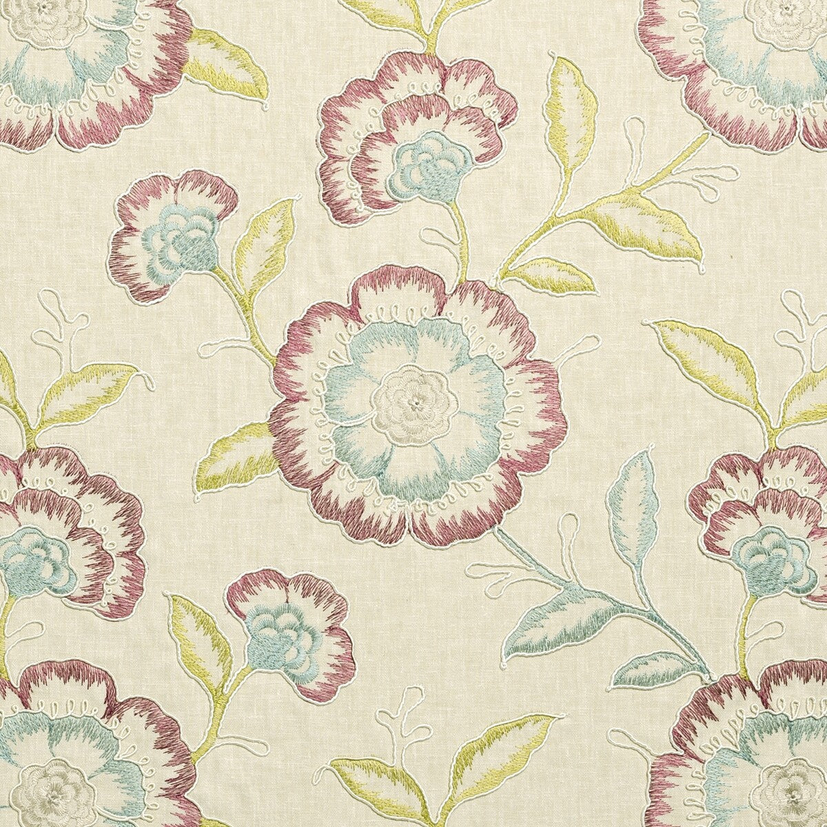 Richmond fabric in raspberry/duckegg color - pattern F0940/04.CAC.0 - by Clarke And Clarke in the Clarke & Clarke Richmond collection