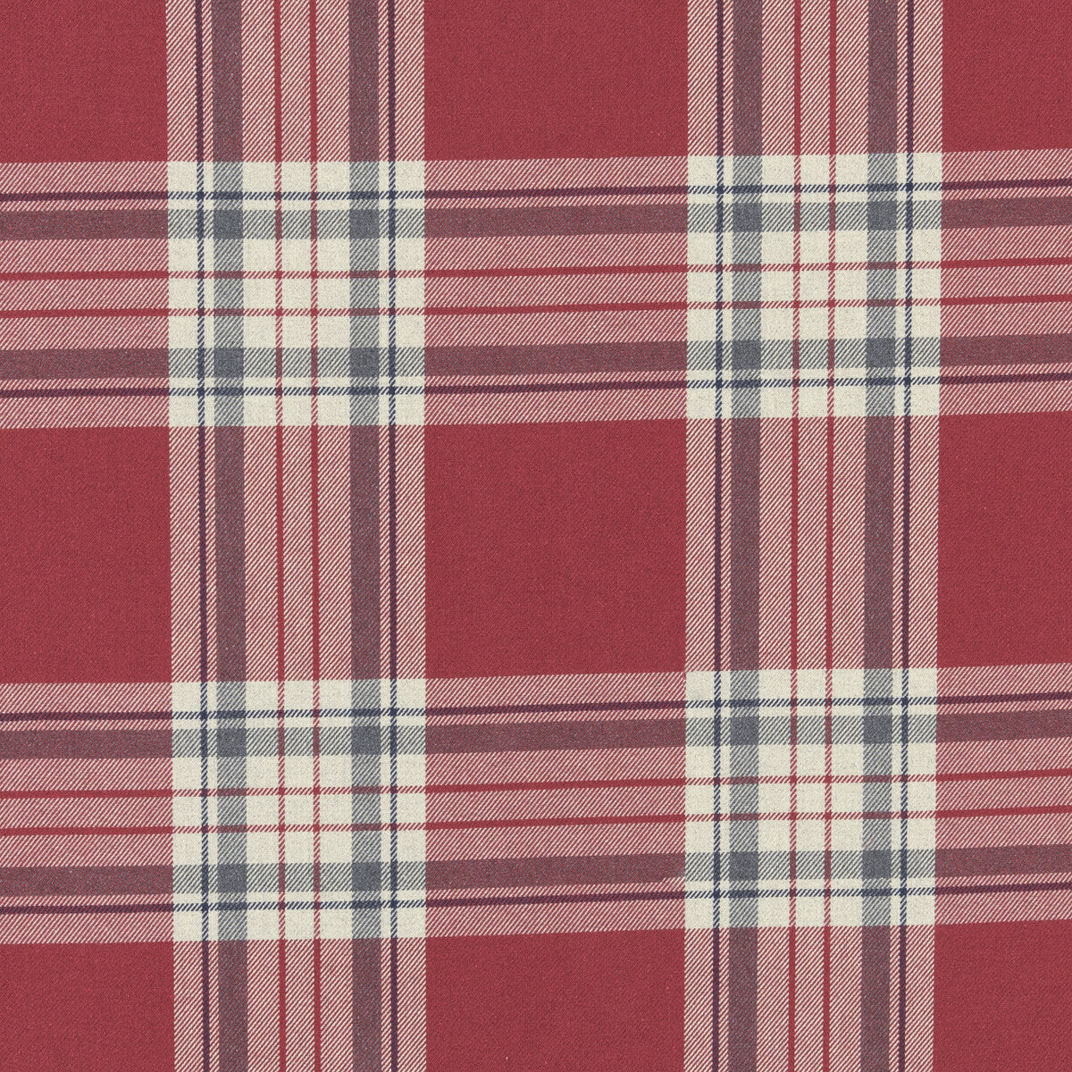 Glenmore fabric in red color - pattern F0949/08.CAC.0 - by Clarke And Clarke in the Clarke &amp; Clarke Glenmore collection