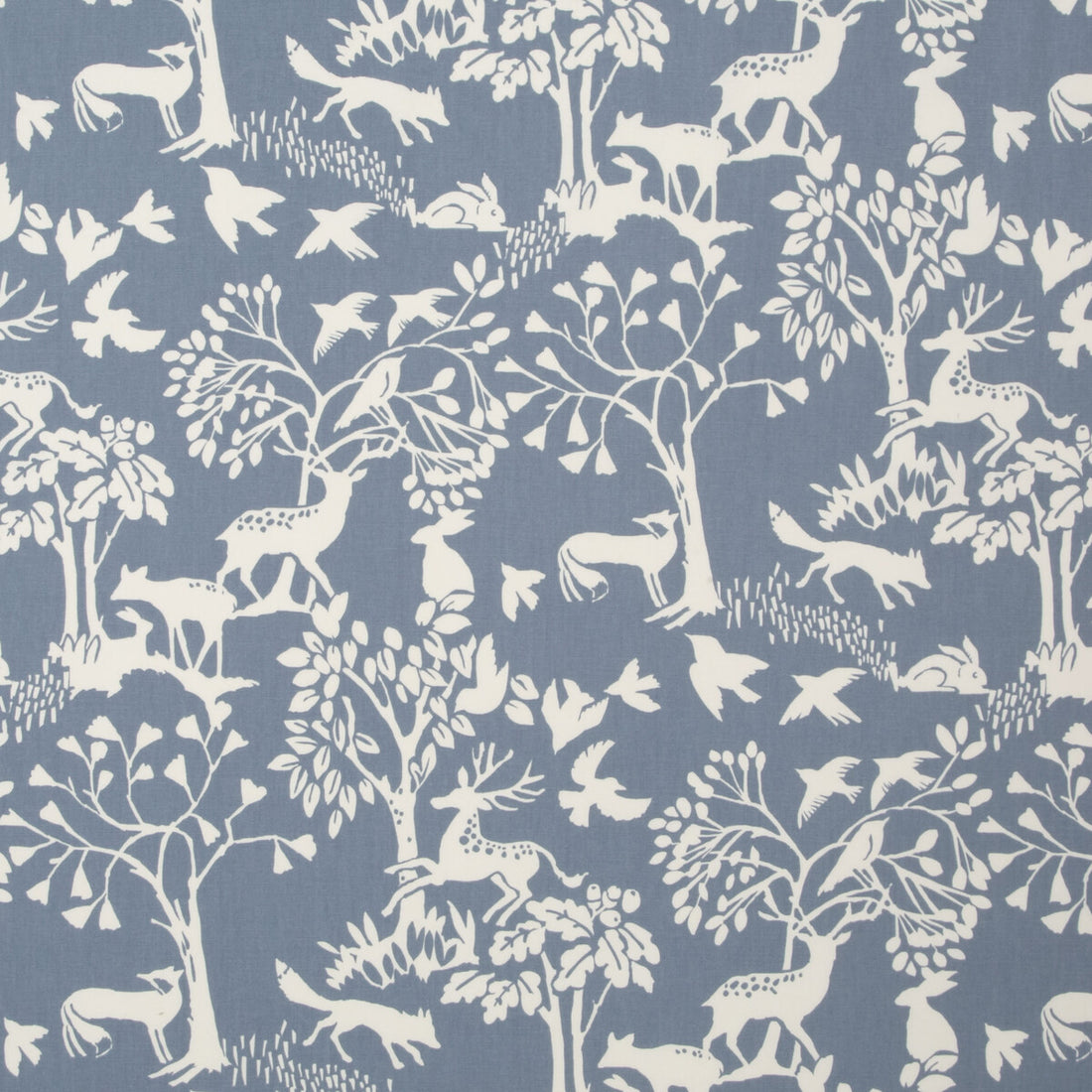 Vilda fabric in chambray color - pattern F0993/01.CAC.0 - by Clarke And Clarke in the Wilderness By Studio G For C&amp;C collection